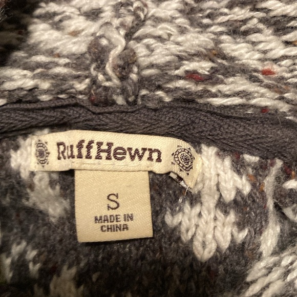 Ruff Hewn shades of gray and cream knit turtleneck sweater dress sz. S - Picture 5 of 7